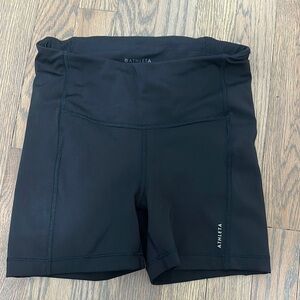 Athleta Black Bike Shorts with Compression Fit